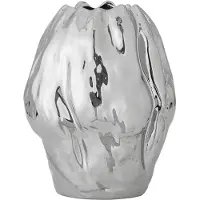Bloomingville Bobby vaas 23,5x29 cm Zilverkleurig