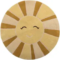 Bloomingville Mini Sun vloerkleed geel - 82062074