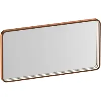 Brauer Sapphire Spiegel 80x40cm Rechthoekig Afgerond - Directe LED Verlichting - Geborsteld Koper - Aluminium, Glas - Rechthoekig - Spiegels, Badkamerspiegels - 8720724515742