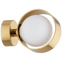 Argon Wandlamp Mado, dimbaar, messing / goud, Badkamer, metaal, Modern, Wandlamp