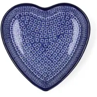 Bunzlau Castle Ovenschaal Blue Diamond Heart 20,5 cm