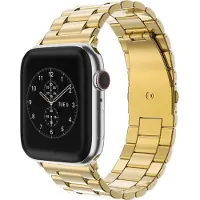Mobigear Stalen Watch bandje geschikt voor Apple Watch Bandje Vouwsluiting | Antwerp - 42/41/40/38 mm - Goud
