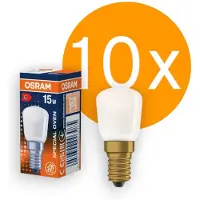 Osram Ovenlamp E14 15W 2700K 85lm 230V - Mat - Warm Wit licht - 10 stuks