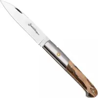 Laguiole En Aubrac Sauveterre Spalted Beechwood, Matt Stainless Bolster, Mosaic Pin, zakmes, 11 cm
