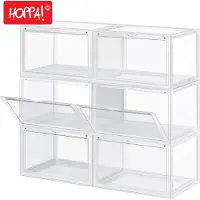 Hoppa! | Schoenenbox set, 6 stuks | Stapelbaar - Wit - Kunststof