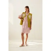 Louise Misha Jacket Marcianne Moss-fuchsia Tartan Maat: 36 | Gilets Outlet | Dames | Bruin