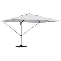 vidaXL Parasol Zand 351 x 250 x 253 cm Polyester en Aluminium