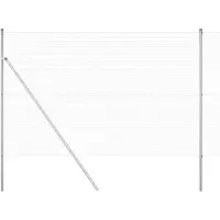 vidaXL Gelast hekwerk, verankerd in de grond, 10 x 1,6 meter, zilverkleurig