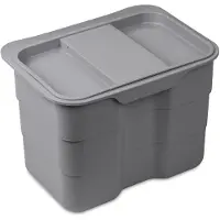 Essenza BIOBIN - Afvalbak met deksel - 4,2 liter - GRIJS - Kunststof - EASY CLEAN - voor op het aanrecht