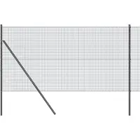 vidaXL gelast draadhek met grondbevestiging 10 x 1 m PVC-Coated Staal