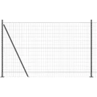 vidaXL Euro-hek met betonnen voetstuk 10 x 1,6 m PVC-Coated Staal Mesh