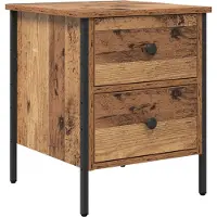 vidaXL Nachtkastje met lade Oud hout 40 x 42 x 50 cm