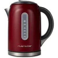 Riviera & Bar BBT577 Elektrische RVS Waterkoker met Instelbare Temperatuur, 1L, 2000W