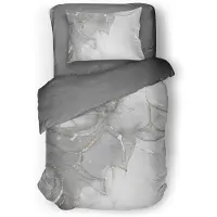Eleganzzz Dekbedovertrek Micropercal Mystic Nights - soft grey 140x200/220cm