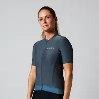 Acelera Essential Wielershirt | Fietsshirt Dames Korte Mouw | Wielrenshirt | Fietskleding | Grijs | Maat 2XL