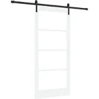 vidaXL Schuifdeur ORKDAL Wit en Zwart 93 x 202 cm