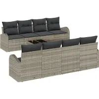 vidaXL Tuinbank Set 9 st 8-Aantal zitplaatsen