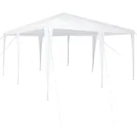 vidaXL Partytent, wit, 400 x 400 x 266 cm, polyethyleen en staal