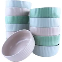 OTIX Soepkommen - zonder Oor - 12 Stuks - Schaaltje - Ontbijtkom - 500ML - 15cm - Aardewerk - AURORA