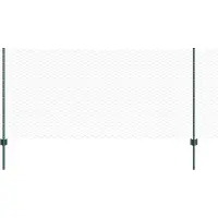 vidaXL zeshoekig gaasgek met palen 50 x 1 m PVC-Coated Staal Groen