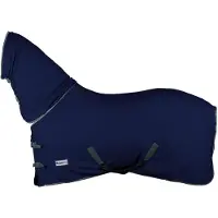 BASELINE Polar Combo Fleecedeken - Maat: 155 - Donkerblauw - Fleece