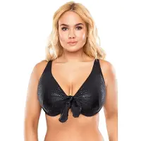 Vivisence dames bikinibh 3202 badmode bikinitop zonder patroon, glanzend zwart, 95c