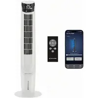 CoolHome AC2209 Aircooler- Luchtkoeler met draaifunctie - Met App en Afstandsbediening - Incl. Koelelement - 107 CM - Dimbaar LED scherm - Wit
