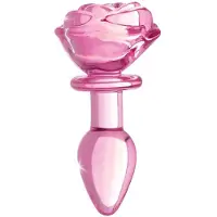 XR Brands BOOTY SPARKS - Rose Glass Anaalplug Small - Roze