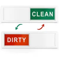 INF Magneet voor vaatwasser CLEAN / DIRTY bord Rood/groen