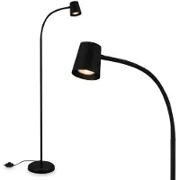 Briloner Skriva - Vloerlamp - woonkamer staande lamp - leeslampe - excl. GU10 - zwart - 127.5cm