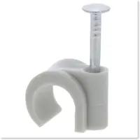 Q-Link Kabelclip | | 12 mm (20 stuks, Rond, Grijs)