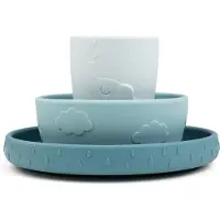 Done by Deer Deer Friends Stick&Stay kinderservies 3-delig Blue