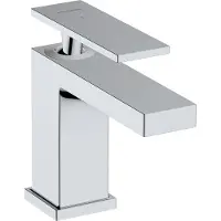 Hansgrohe Tecturis E - Wastafelkraan - Ééngreeps bediening - CoolStart energiebesparend - Met trekwaste - 80mm maat - Chroom