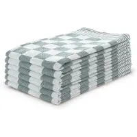 Linnick Theedoekenset Blok 65x65cm - donker groen - set van 6