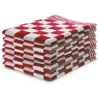 Linnick Keukendoekset Blok 50x50cm - rood - set van 6