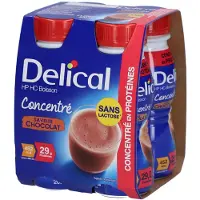 Delical Geconcentreerd Drank HP HC Lactosevrij Chocolade | 4 x 200 ml