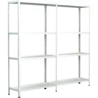 Schulte Legborden zonder grendels, H 1800 x B 1600 x D 500 mm, wit