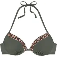 LASCANA Bikinitop beige / bruin / olijfgroen