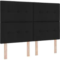 vidaXL Boxspring bed met hoofdeinde Zwart 160 x 200 cm Stof