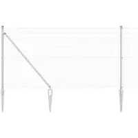 vidaXL gelast draadhek met grondpennen 25 x 1,4 m Gegalvaniseerd staal