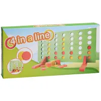 Koopman 4 op een rij, houten spel, strategisch gezelschapsspel, in meerdere kleuren