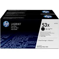 HP 53X - Pack de 2 - à rendement élevé - noir - original - LaserJet - cartouche de toner (Q7553XD) - pour LaserJet M2727nf MFP M2727nfs MFP P2014 P2014n P2015 P2015d P2015dn P2015n P2015x