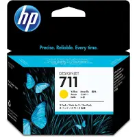 HP 711 (CZ136A) Inktcartridge 3x Geel - Multipack