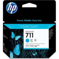 HP 711 (CZ134A) Inktcartridge 3x Cyaan - Multipack