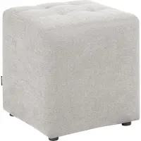 Beliani KANSAS - Voetenbank - Lichtgrijs - 38 cm - Polyester