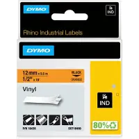 Dymo 18435 (S0718490) Tape Zwart op oranje (12 mm)