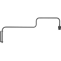 Steinhauer Zwarte Wandlamp met zwenkarm Bloeba 4142ZW zonder kap