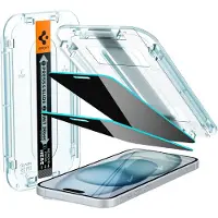 Spigen GLAStR Privacy EZ Fit Screenprotector + Applicator - 2-pack voor de Apple iPhone 16 Plus / 15 Plus