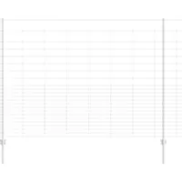 vidaXL wildhek met palen 25 x 1,6 m Gegalvaniseerd staal Zilverkleurig