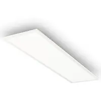 Briloner LED paneel Simple 100 x 25 cm, wit, ultradun, IP44, 4000 K, wit / opaal, Werkkamer / Kantoor, metaal, LED paneel